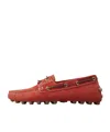 Tod's Round-head Flat Shoes In Red
