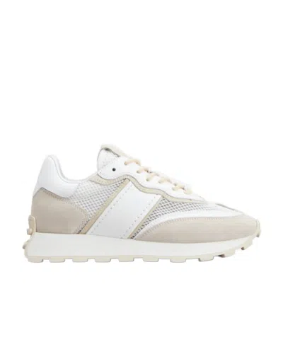 Tod's Round Head Lace-up Sneakers In White