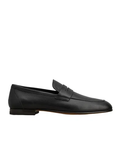 TOD'S TOD'S ROUND TOE SLIP-ON LOAFERS