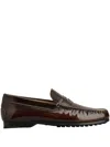 Tod's Round Head Loafer Shoes In Black