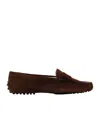 Tod's Gommino Suede Driving Moccasins In Brown