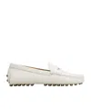 Tod's Round-head Minoccasin-bean Shoes In White