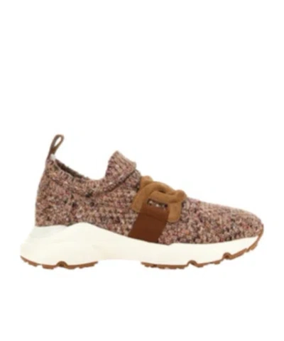 Tod's Round-head Sneakers In Brown