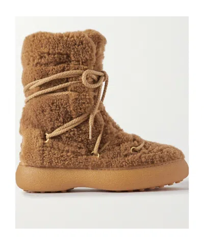 Tod's Round-headed Short Boots In Brown