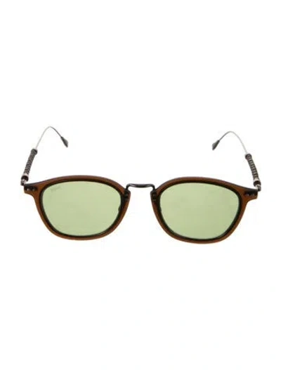 Pre-owned Tod's Round Tinted Sunglasses In Brown