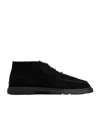 Tod's Lace-up Suede Desert Boots In Black