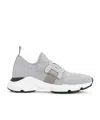 Tod's Grey Knit Sneakers Rubber Sole In Gray