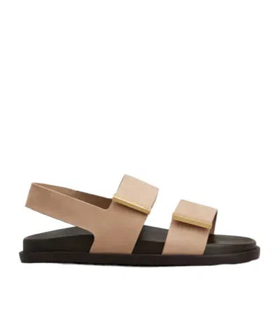 Tod's Strap Detail Flat Sandal In Neutral