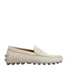 Tod's Women Rubberized Moccasin In Neutral