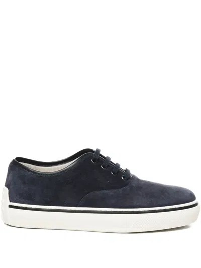 Tod's Round-toe Lace-up Sneakers In U820(galassia)+u801(blu)