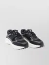 Tod's Round Toe Lace-up Sneakers With Mesh Panels