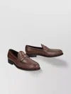 Tod's Round Toe Leather Loafer With Rubber Sole