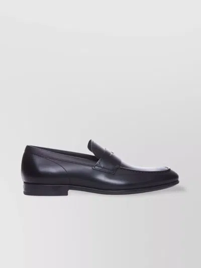 Tod's Round Toe Leather Loafers
