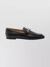 Tod's Leather Loafers With Subtle Gold Accent In Black