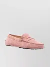 Tod's Round Toe Loafers With Signature Gommino Sole In Pink