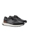 Tod's Grey Leather And Technical Fabric Sneakers In Multi