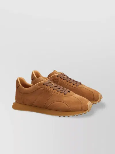 Tod's Sportivo Active Rubber-trimmed Suede Sneakers In Brown