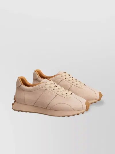 Tod's Round Toe Suede Sneakers T In Neutral