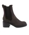 Tod's Suede Block Heel Ankle Booties In Black