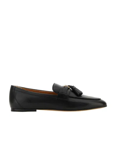 Tod's Round-headed Loafers In Black