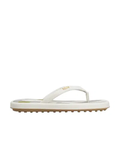 Tod's Round-toe Flip-flops In White