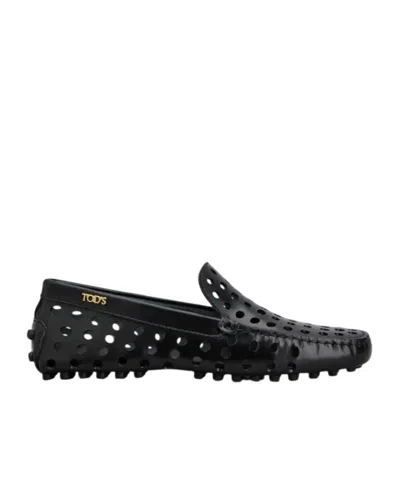 Tod's Round-toe Loafers In Black