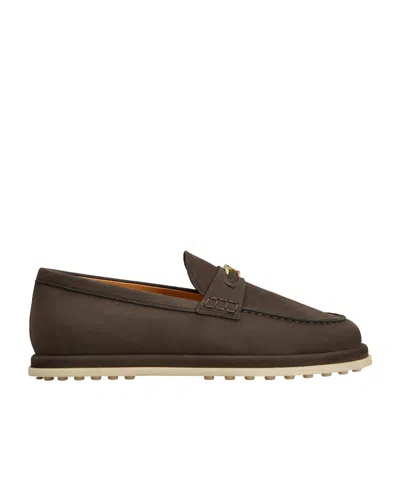 Tod's Round-toe Loafers In Brown