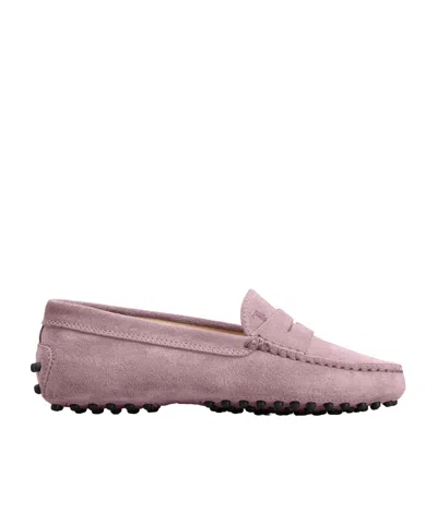Tod's Round-toe Loafers In Pink