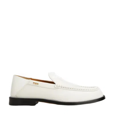 Tod's Round-toe Loafers In White