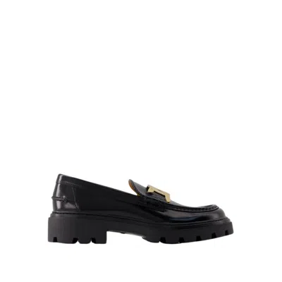 Tod's Rubber Heavy Loafers - Leather - Black