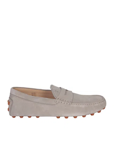 Tod's Rubber Lugs Bubble Grey Loafers In Gray