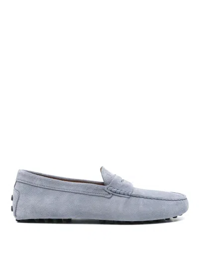 TOD'S RUBBER MOCCASIN IN SUEDE LEATHER