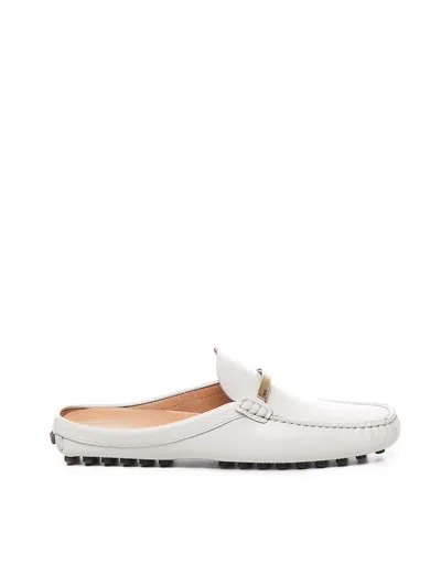 Tod's Rubber Sabot In Leather In White