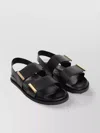 Tod's Black Rubber Sandals With Metallic Accents