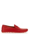 Tod's Rubberized Moccasin In Red