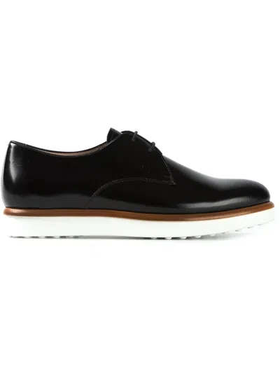 Tod's Rubber-sole Derby Shoes In Black