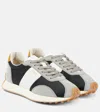 Tod's Suede-trimmed Sneakers In Grey Black White