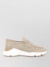 Tod's Runner Sneakers Contrast Sole Rubber Slip On In Neutral
