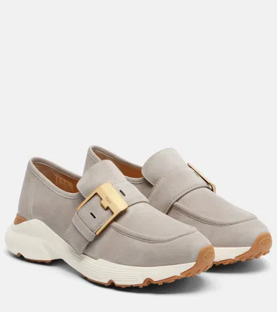 Tod's Buckle-fastening Sneakers In Gray