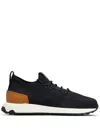 Tod's Calzino Running Black Sneakers In Blue