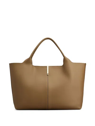 Tod's Medium Leather Shopping Bag In Brown