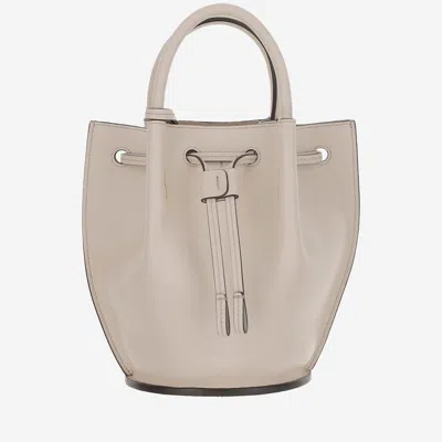 Tod's Small Leather Bucket Bag In White