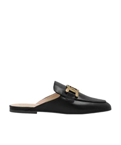 TOD'S TOD'S CHAIN DETAILED SLIP-ON MULES