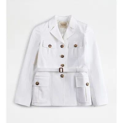 Tod's Safari Jacket In White