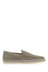 TOD'S SAGE GREEN SUEDE LOAFERS