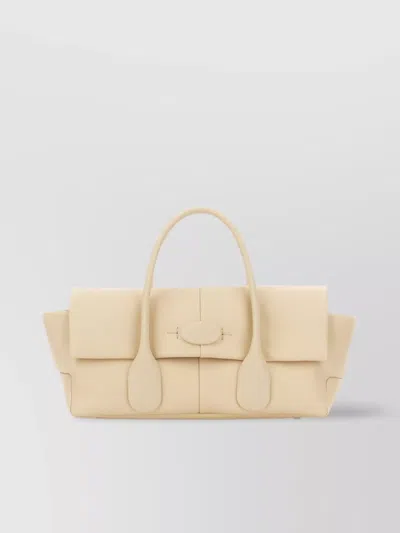 Tod's Sand Leather Di Bag Revers Handbag