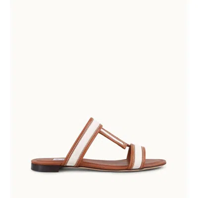 Tod's Sandals In Leather In Brown