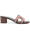 TOD'S PINK LEATHER SANDAL