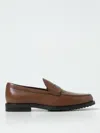 Tod's Leather Loafers In Braun