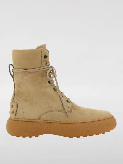 TOD'S FLAT ANKLE BOOTS TOD'S WOMAN COLOR BEIGE,F92129022